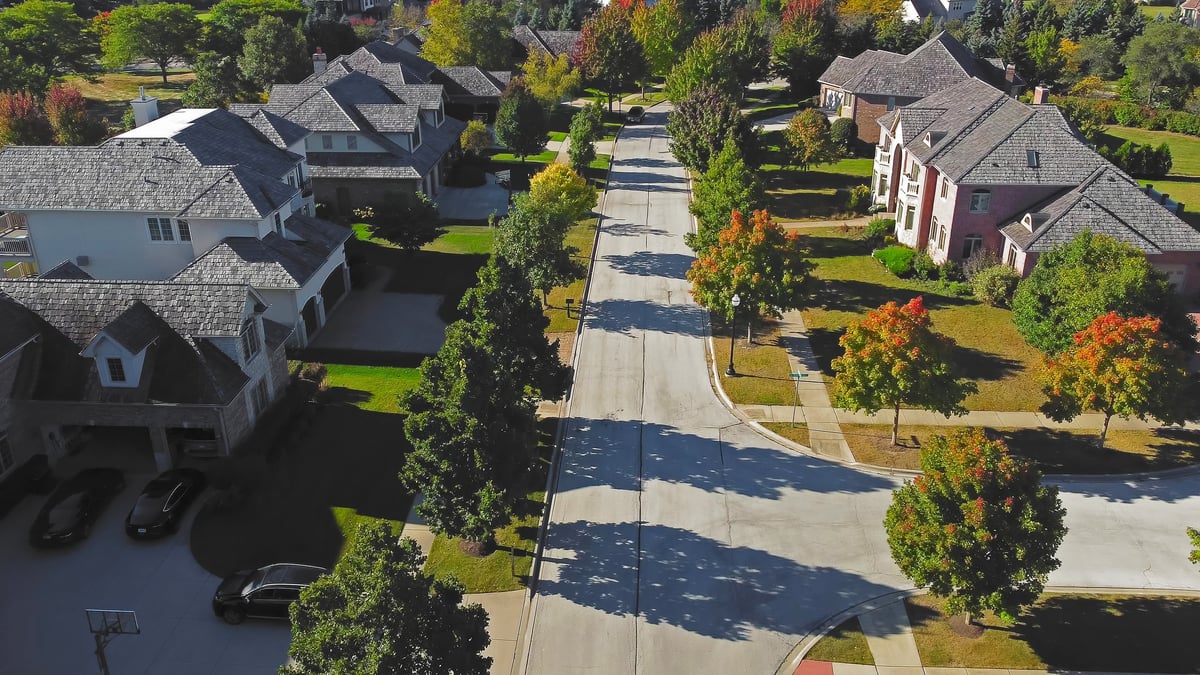 Beautiful homes in a master-planned community with tree-lined streets